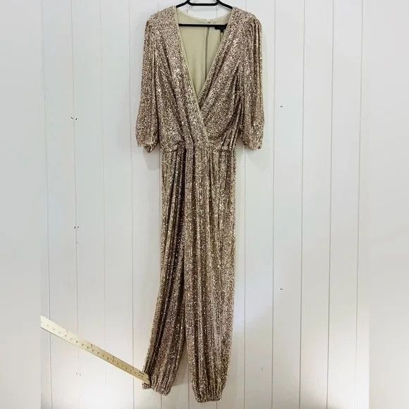 Generation Love Revolve Meadow Sequin Jumpsuit Champagne NWT $395 - Picture 4 of 12